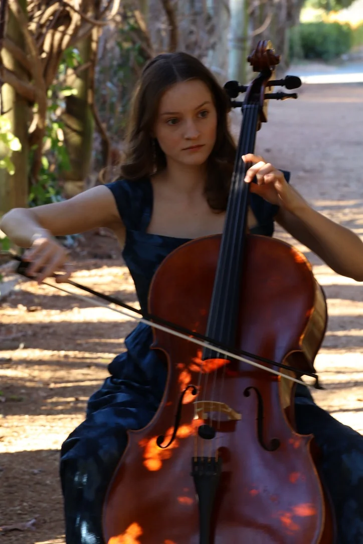 Joanna playing her cello